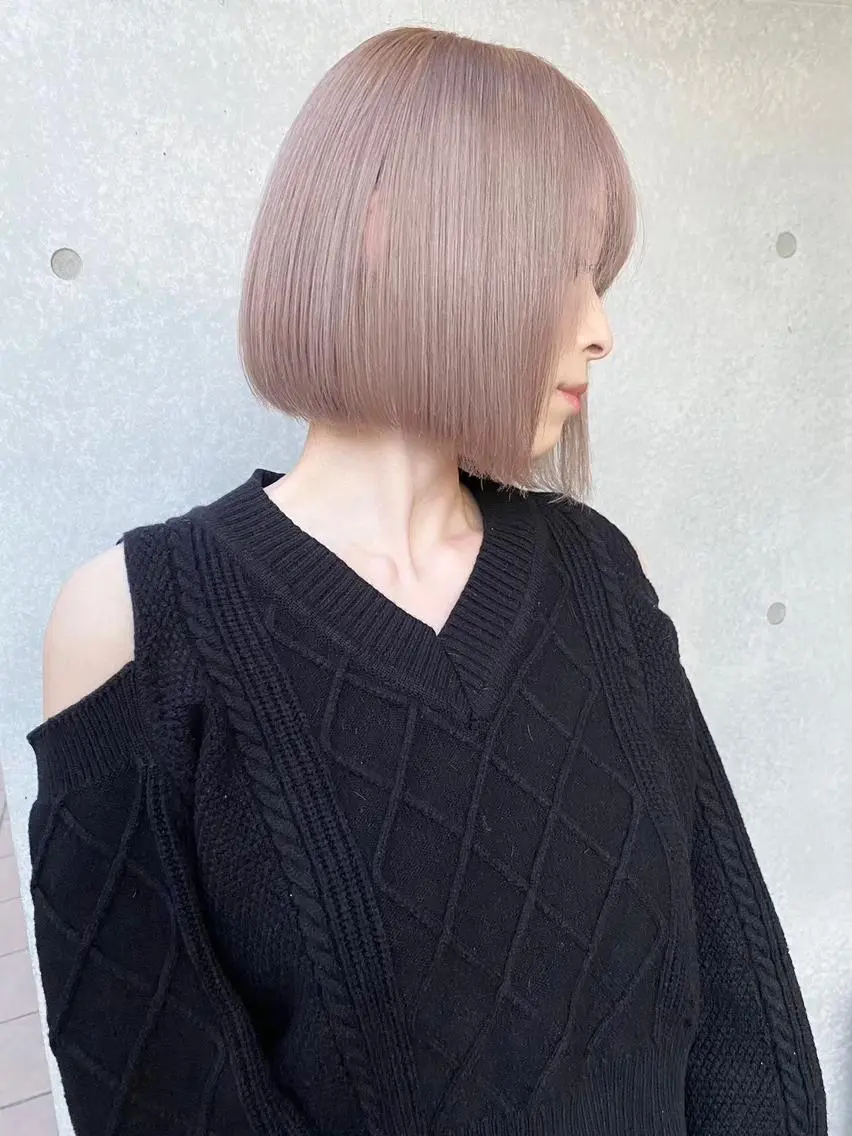ショート カラー ショートボブ ボブ 顔周りカット ショートヘア 🌼ベージュ/暖色 🌼すずのヘアスタイル