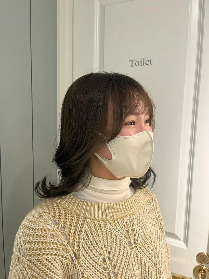 カラー ブリーチ ブリーチなしカラー 梅田酸性縮毛矯正/ 韓国ヘア/ユナ🩰のヘアスタイル