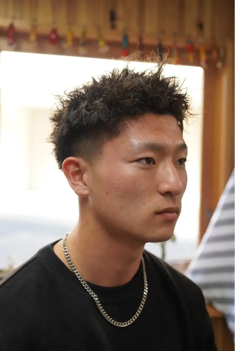 パーマ メンズ カット パーマ ヘアセット 関 晃哉のヘアスタイル