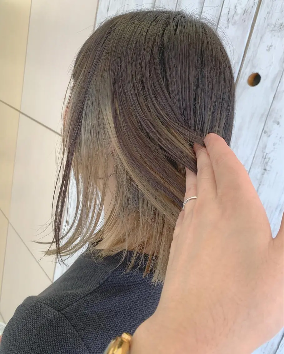 ミディアム カラー 町田で叶う本物の 髪質改善 鍋谷勇のヘアスタイル