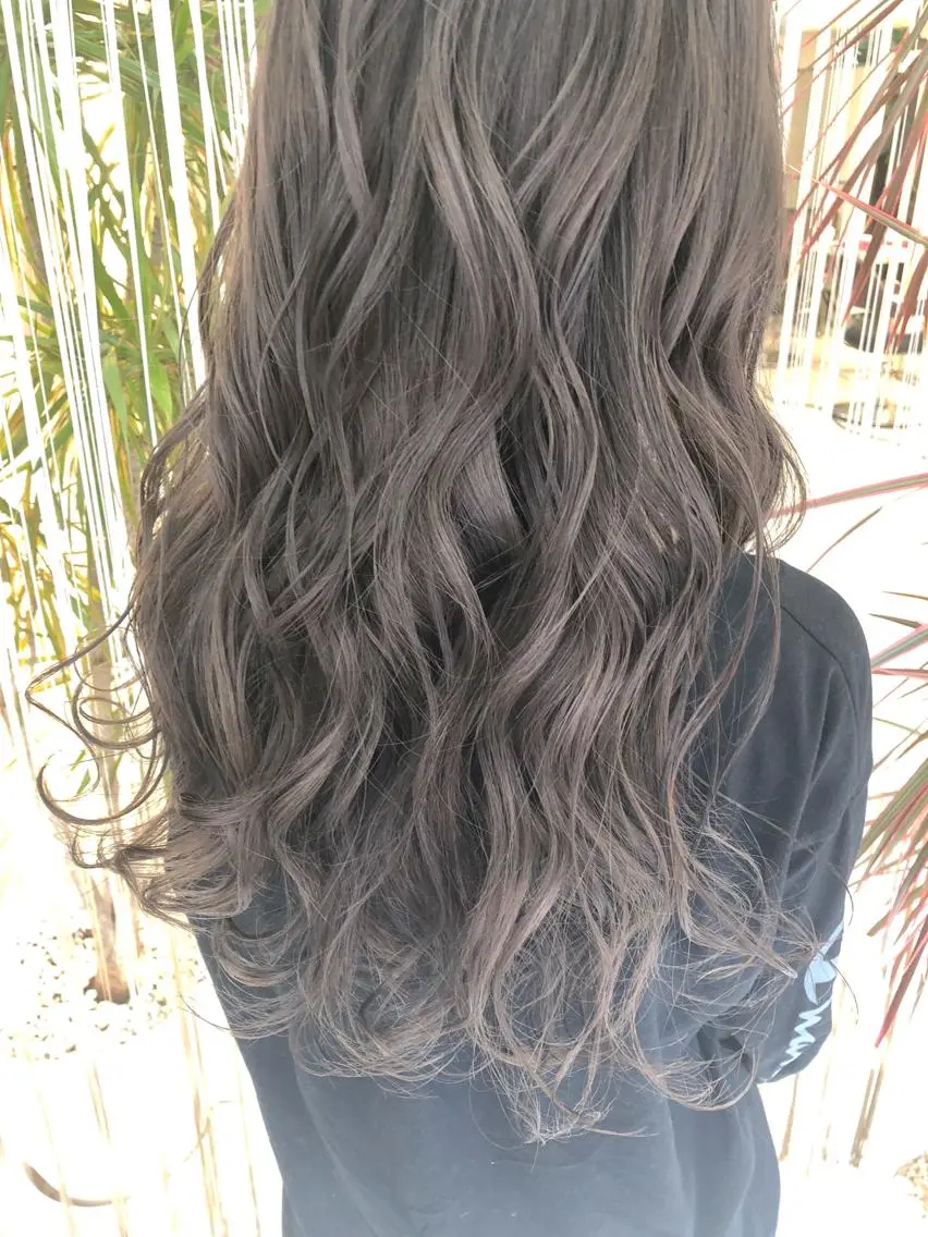 ロング カラー 透明感カラー グレージュ カット ヘアカラー トリートメント 髪質改善/美髪矯 正ヤマモトハルキのヘアスタイル