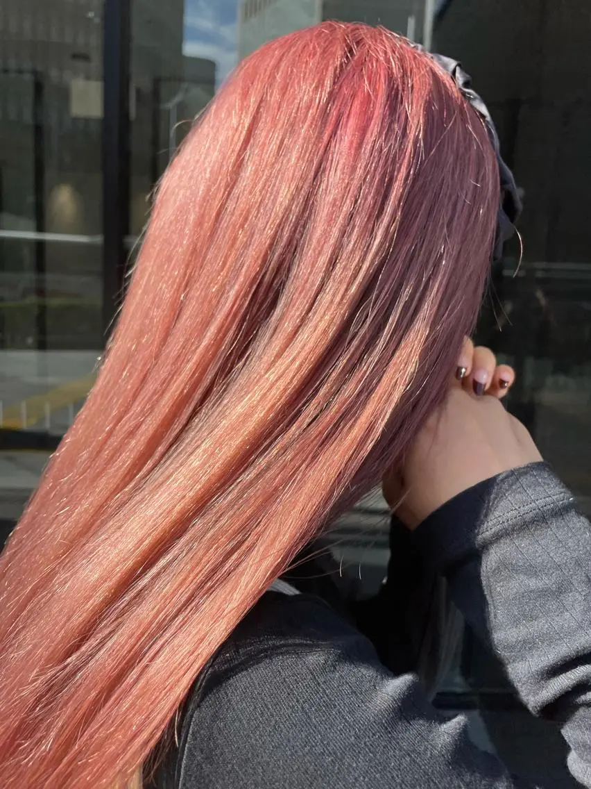 ロング カラー ピンクカラー 韓国ヘア🤍 慎之介のヘアスタイル