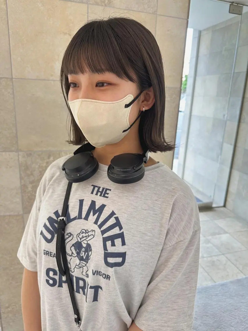 ミディアム カット トリートメント 田中 あかねのヘアスタイル