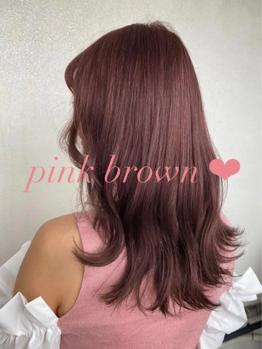 ロング PINQ ピンクのヘアスタイル
