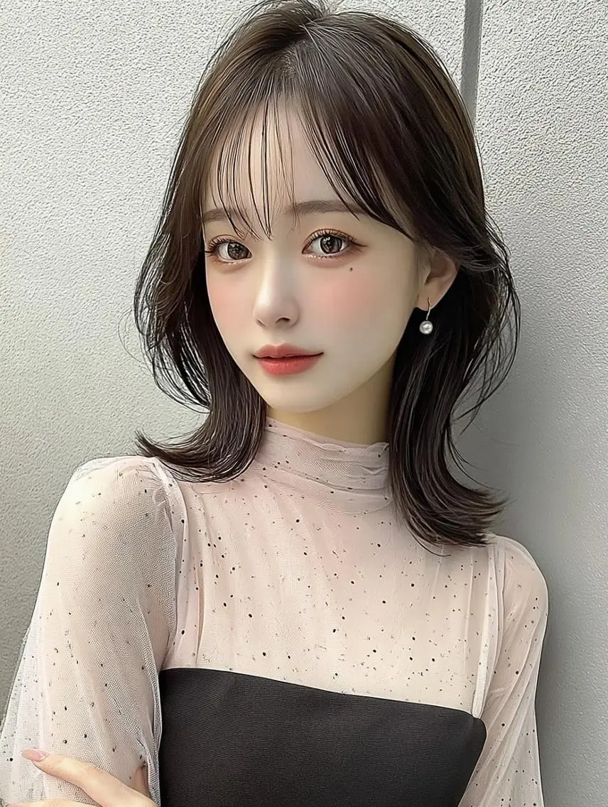 ミディアム デート レイヤーカット 似合わせカット カット ヘアカラー りきと🌈髪質改善/ 秋髪/艶カラーのヘアスタイル