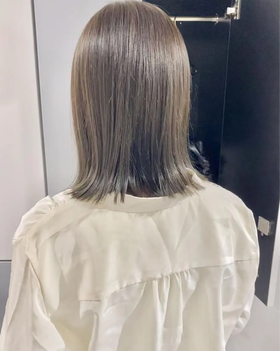 ミディアム カラー 透明感カラー 髪質改善 LOVESTOIKE 堂本のヘアスタイル