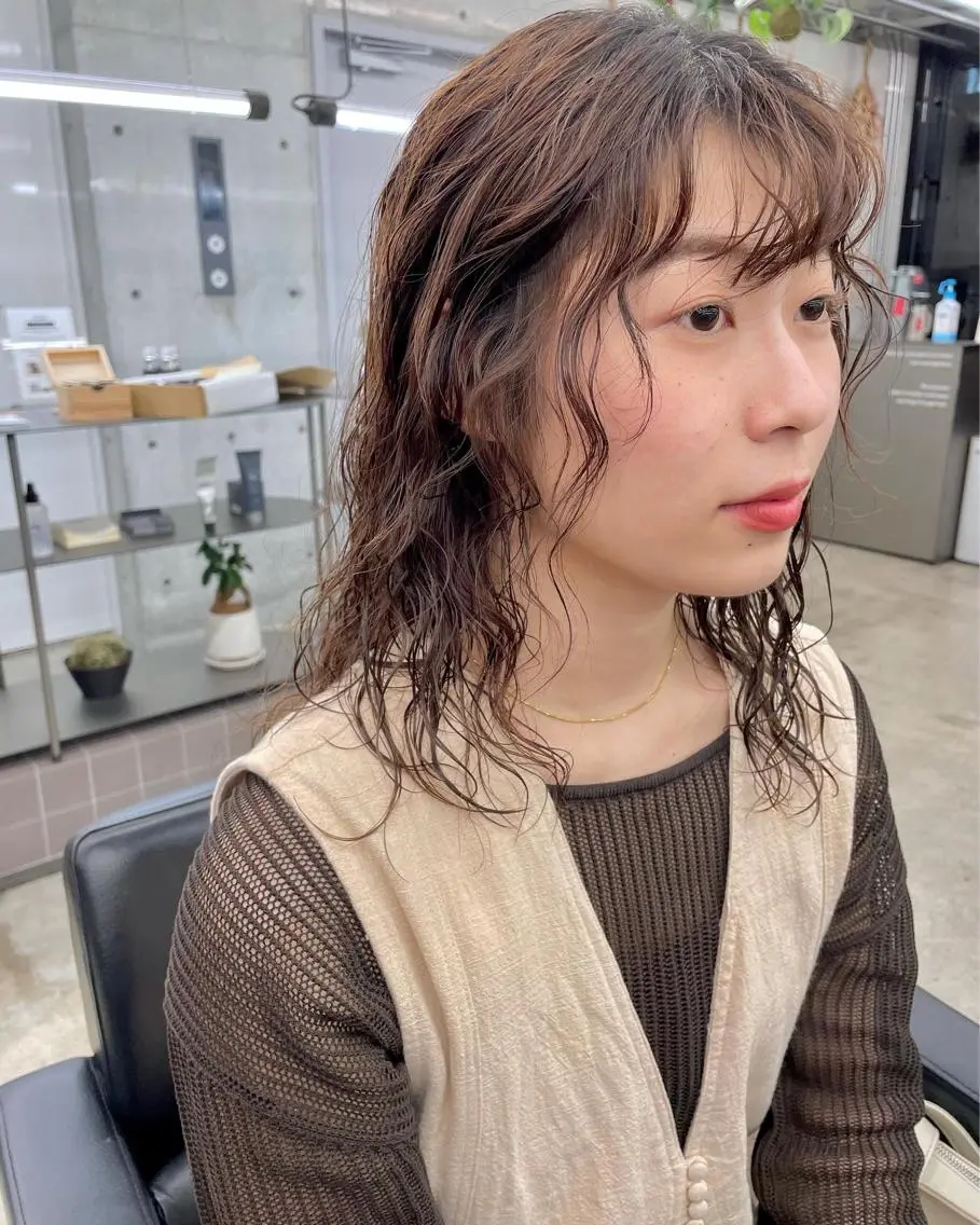 ロング パーマ カット パーマ 艶髪/透明感カラー tawadaのヘアスタイル