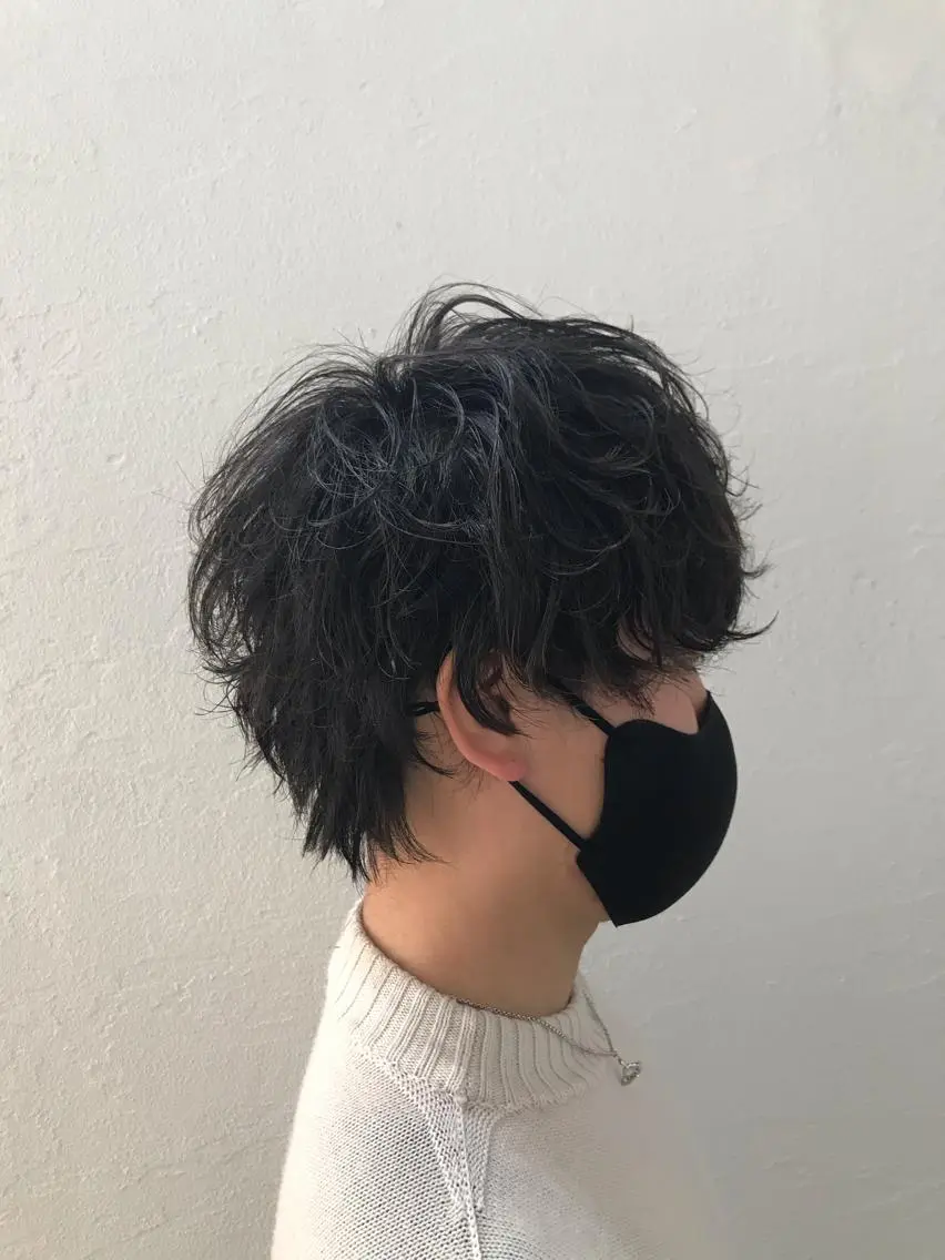ショート パーマ メンズ ニュアンスパーマ/ レイヤー/茶屋町のヘアスタイル