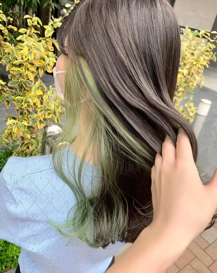 ロング カラー ヘアアレンジ インナーカラー マツオカ マコのヘアスタイル