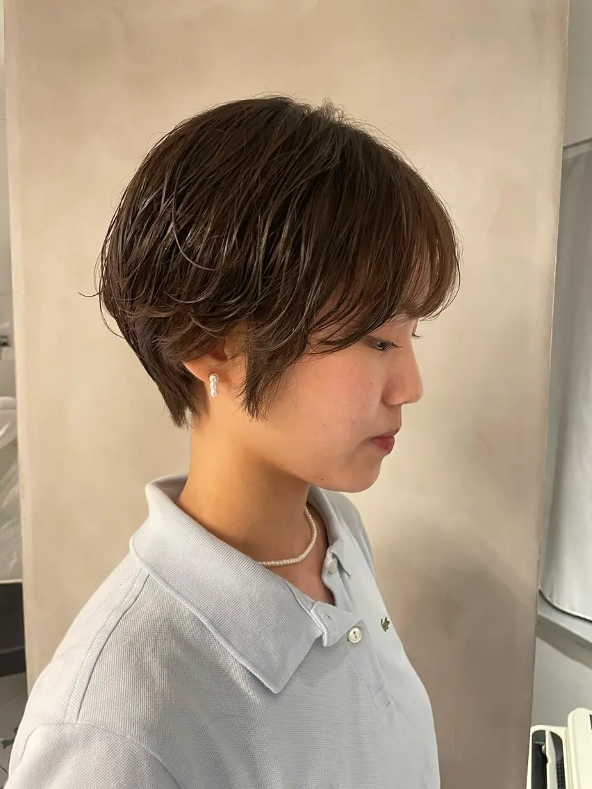ショート 🪞透け感&韓国ヘア 🪞honokaのヘアスタイル