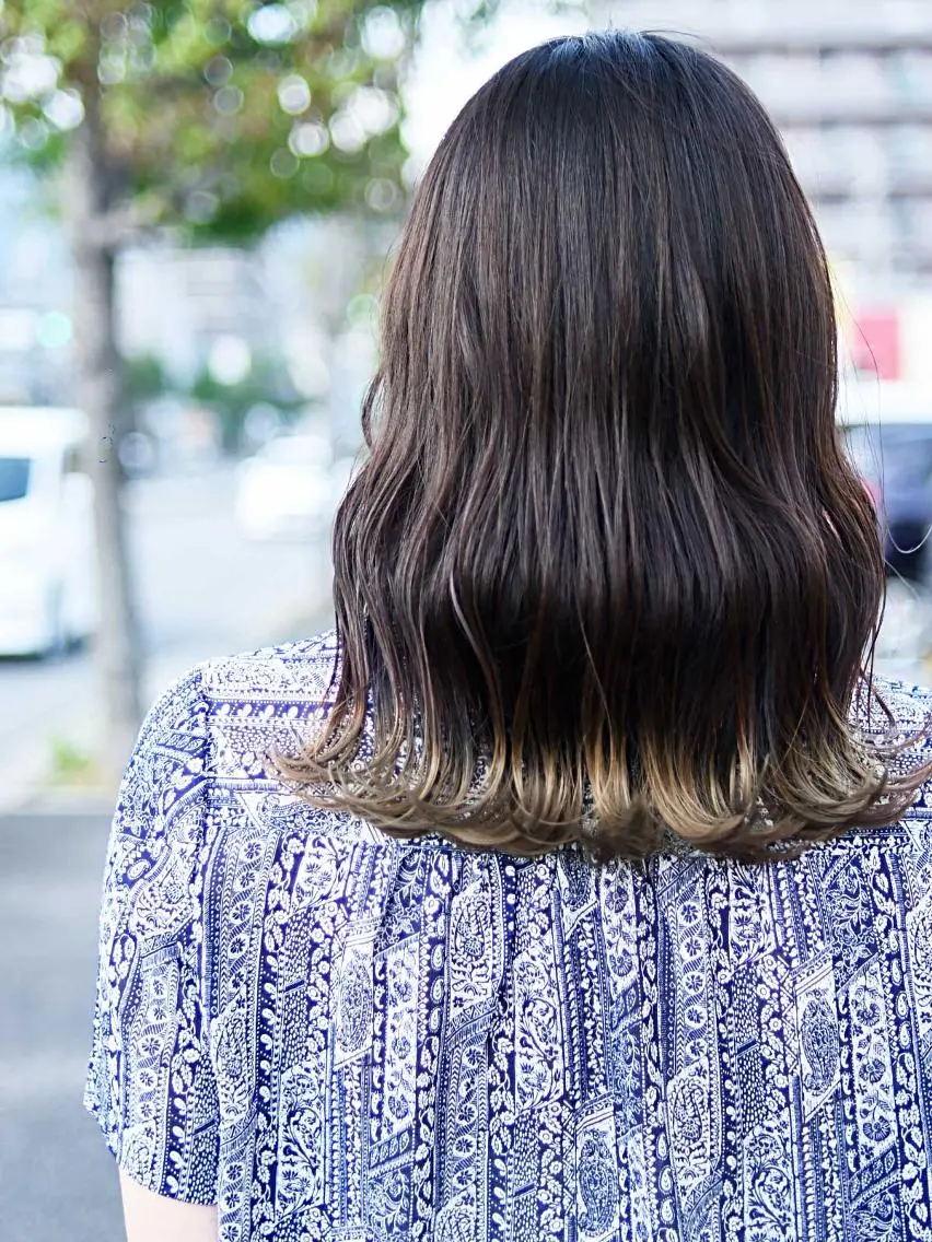 セミロング ヘアカラー Atem ☀️大町店のヘアスタイル