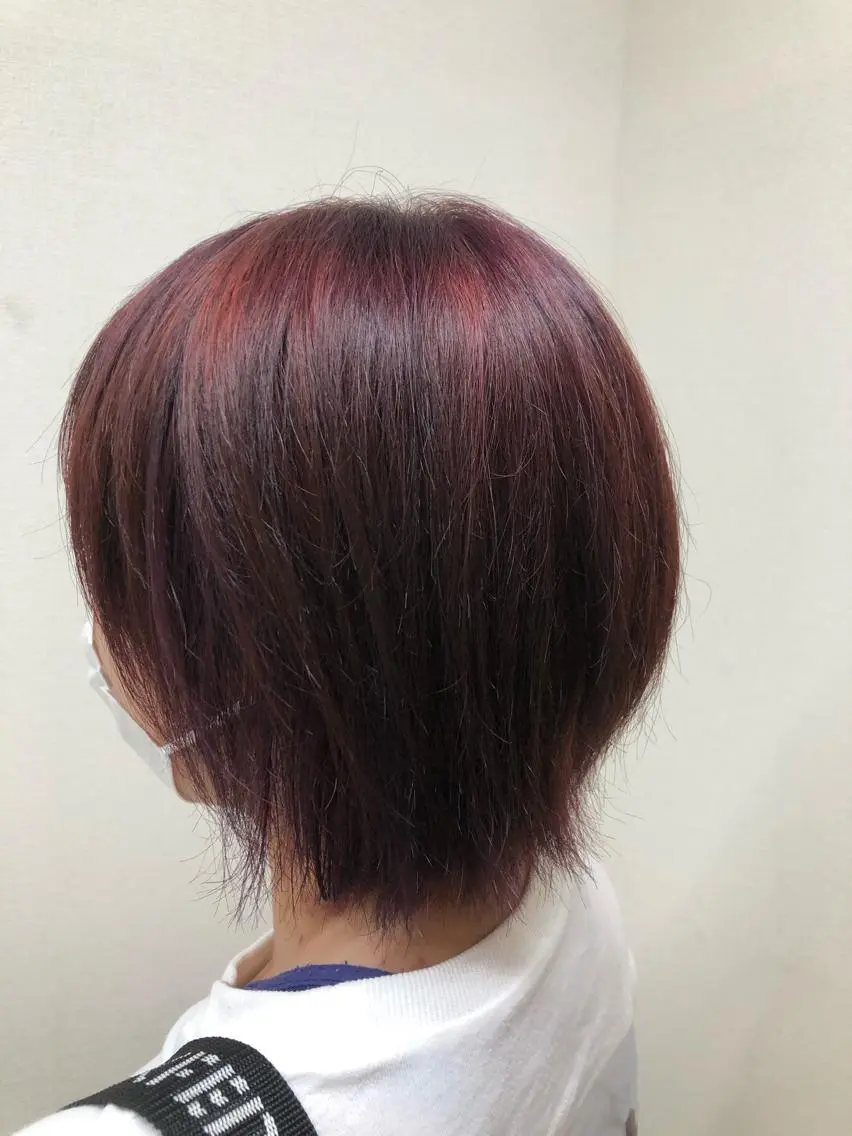 ショート カラー ピンクカラー バイオレットカラー 髪質改善⭐️透明感 カラーノグチショウタのヘアスタイル