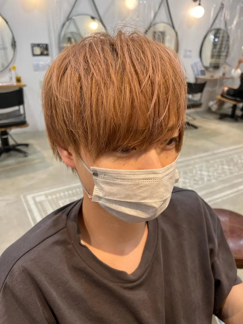 カラー メンズ メンズハイトーン マッシュ ハイトーンカラー beleefric 🩵チセのヘアスタイル