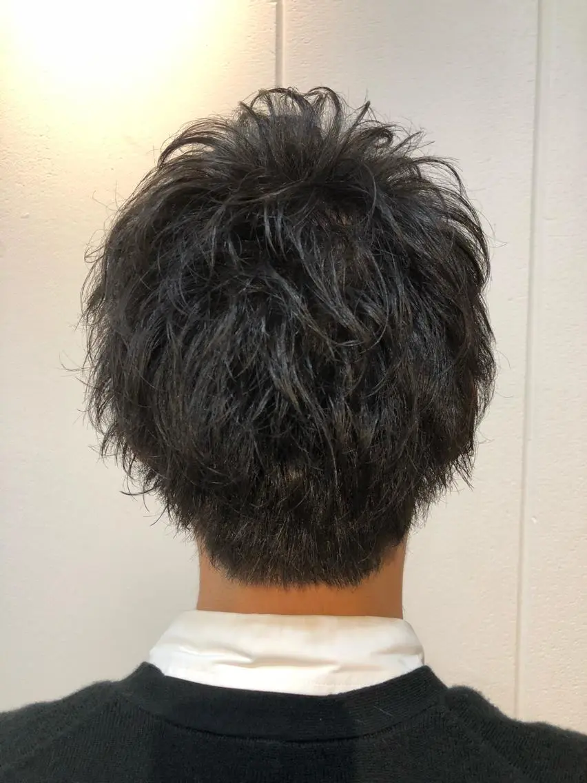 ショート パーマ メンズ メンズパーマ カット パーマ トリートメント Lolonois池田 代表 鍜治本颯太のヘアスタイル