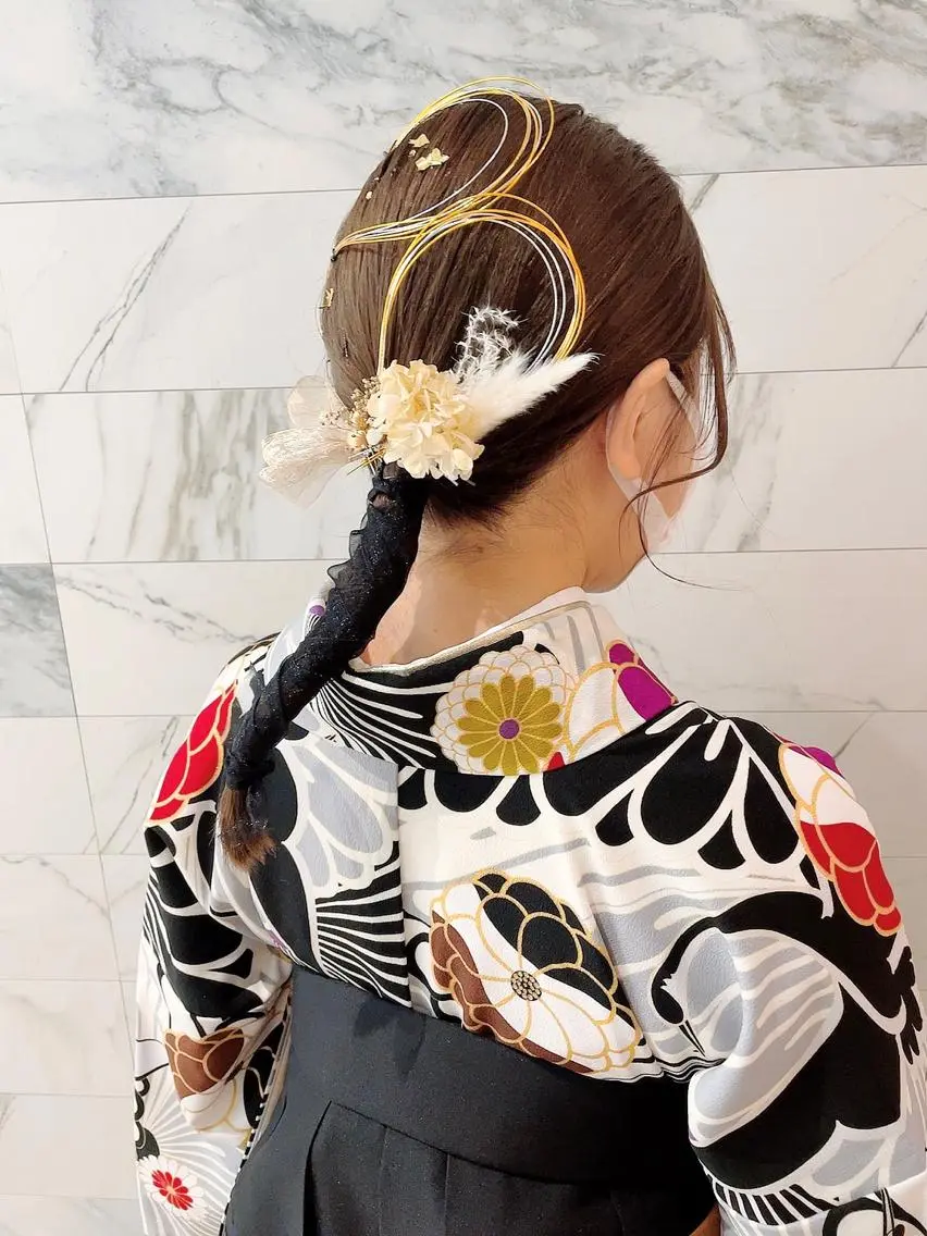 ヘアアレンジ 結婚式・ブライダル 卒業式のヘアスタイル ヘアセット 🦖鶴岡 香純🦖のヘアスタイル