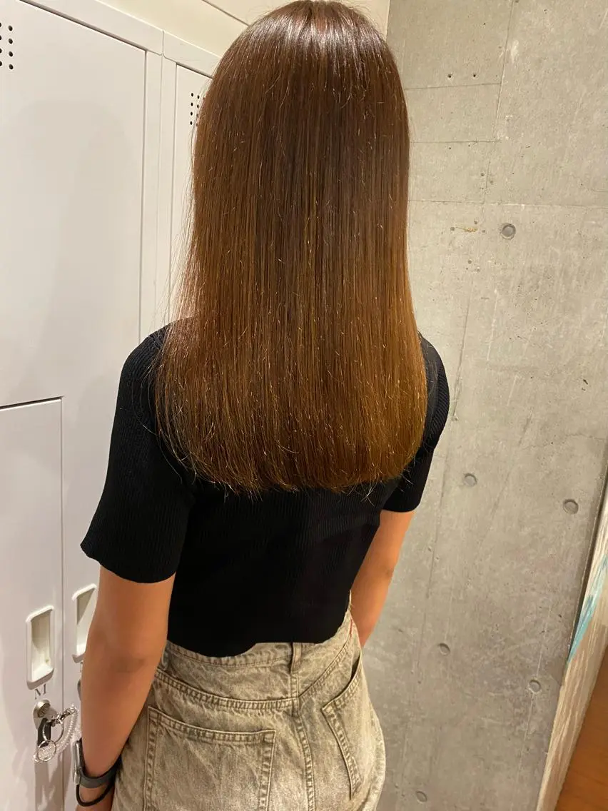 ロング 💛ブリーチカラー /ブリーチ縮毛💛のヘアスタイル