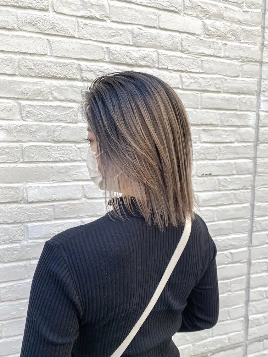 セミロング カラー カット ヘアカラー トリートメント 海外デザイン🇺🇸 石渡諒太のヘアスタイル