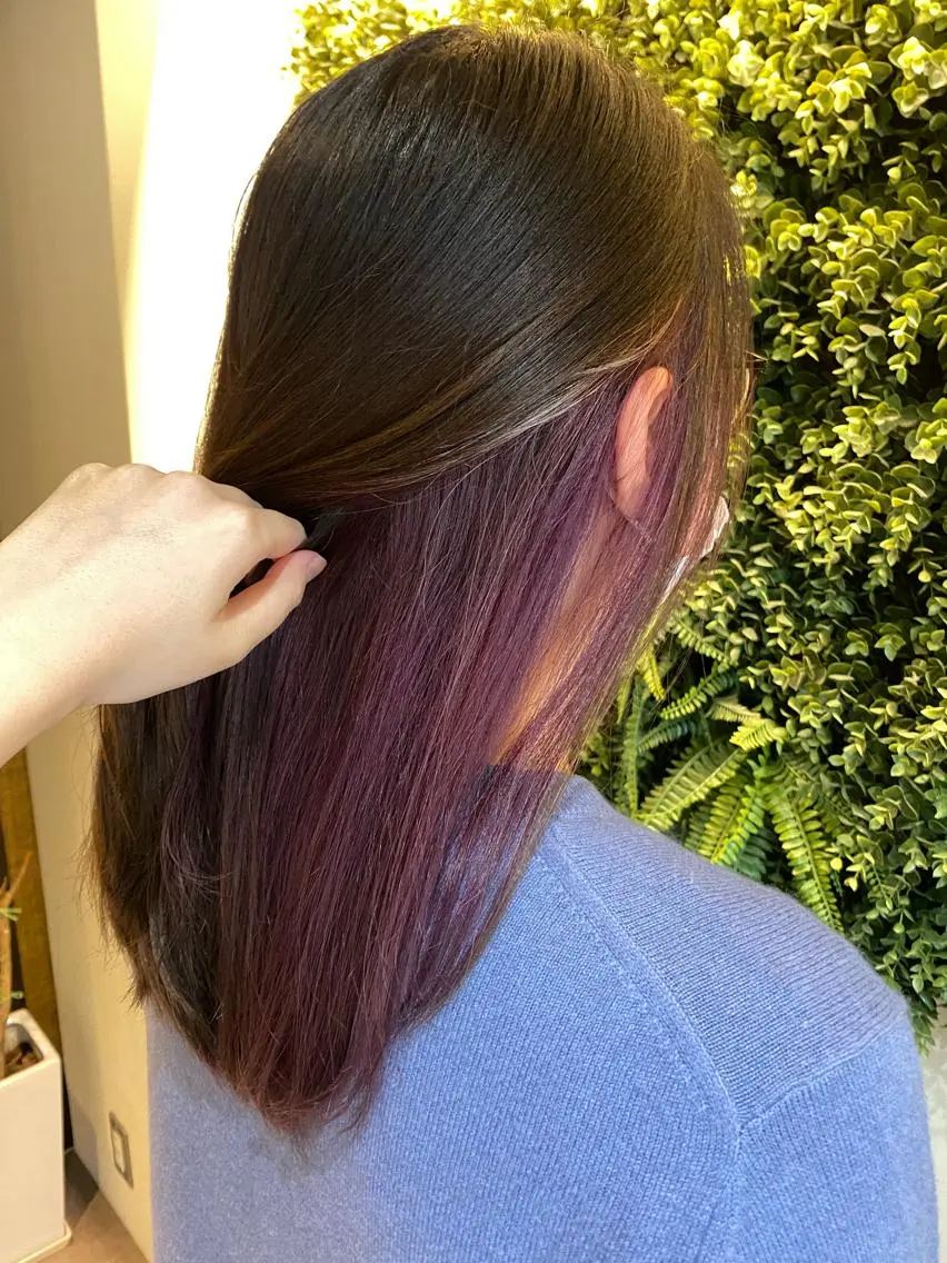 セミロング ヘアカラー 水谷 菜央のヘアスタイル