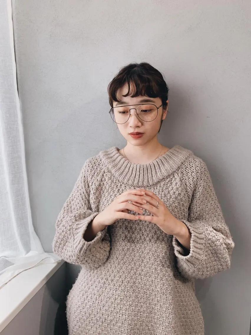 ミディアム カラー ヘアアレンジ ボブパーマコテ巻き風 パーマNo1深江秀平のヘアスタイル
