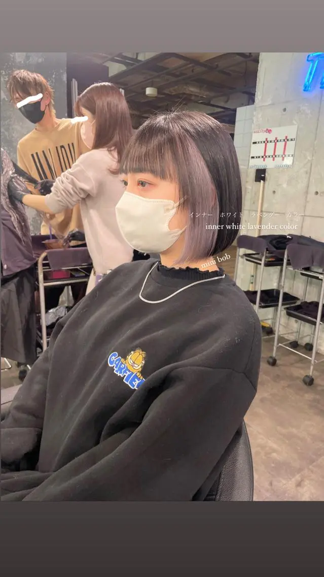 ショート カラー パーマ ヘアアレンジ メンズ キッズ ネイル マツエク・マツパ アイブロウ 透明感カラー・レイヤ ー🎀amika🎀のヘアスタイル