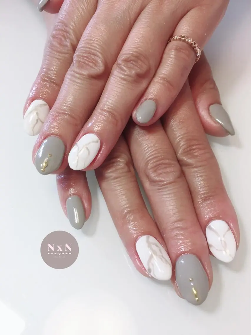 ネイル 大理石ネイル(マーブル) nail salon N×Nのネイルデザイン