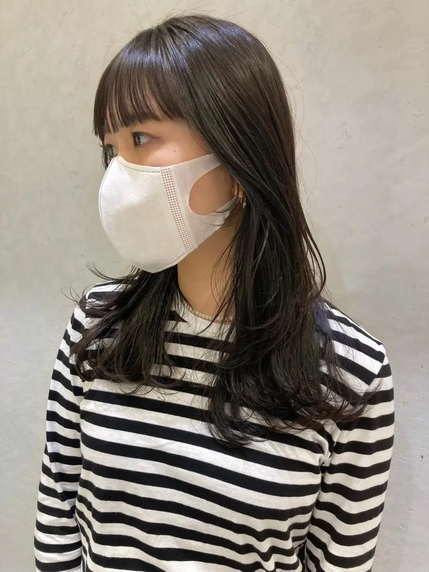 セミロング カラー 顔まわりレイヤー 顔周りカット レイヤーカット nono/パーマ /顔まわりカット🐈のヘアスタイル