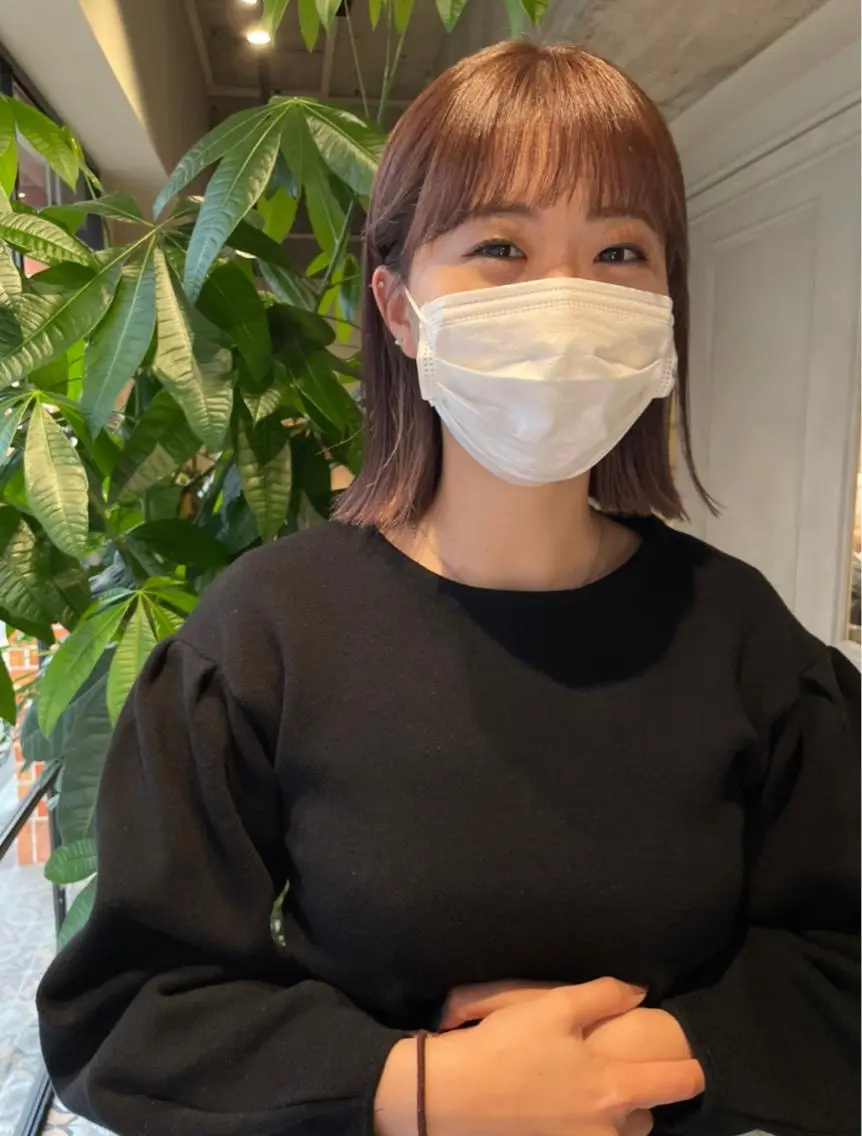 ミディアム カラー ラベンダーカラー ボブ ベージュ🤎透明感 カラー🤎anriのヘアスタイル