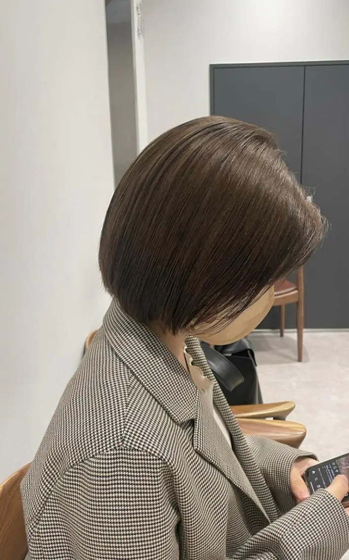 ショート カット ヘアカラー トリートメント minatsu 東京の技術を京都でのヘアスタイル