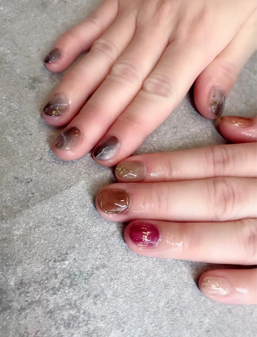 ネイル アートネイル ニュアンスネイル kawaguchi yukiのネイルデザイン