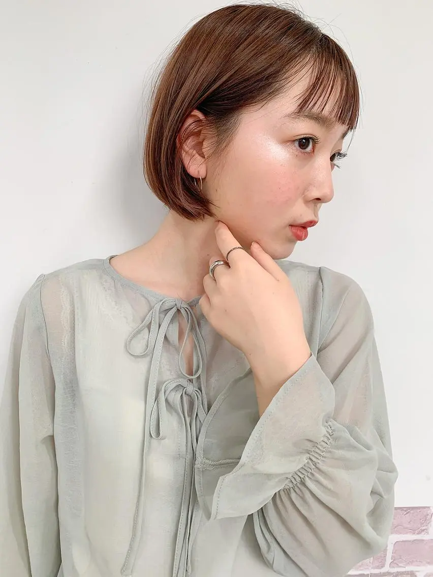 ショート カット ヘアカラー トリートメント a-o 鎌倉のヘアスタイル