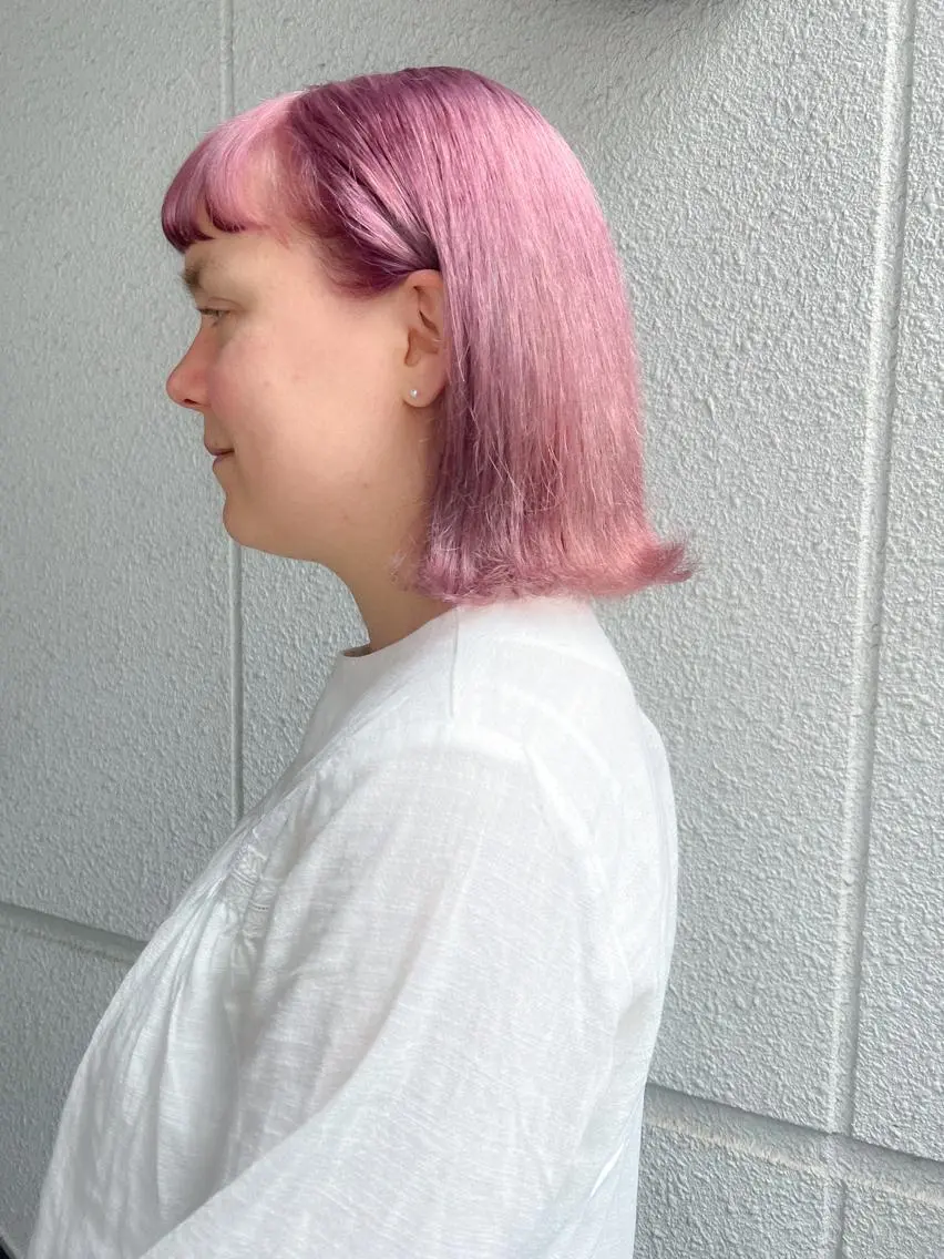 ショート カラー 透明感カラー ピンクカラー ヘアカラー カラーパティシエ facce🌼ikoのヘアスタイル