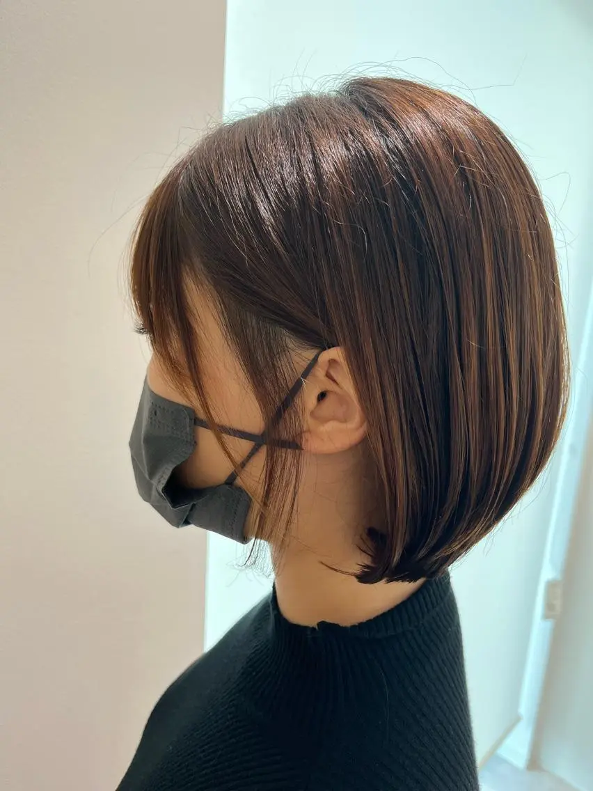 ショート ボブ 髪質改善 韓国風ヘア シースルーバング ショートヘア カット ヘアカラー ヘアセット 👑👑👑👑工藤 敬👑👑👑👑のヘアスタイル