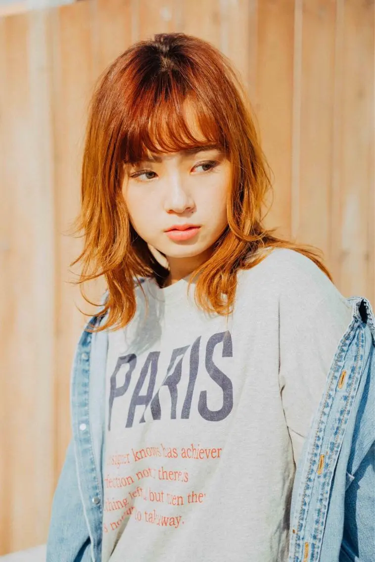 ミディアム カラー パーマ ヘアアレンジ メンズ キッズ ネイル マツエク・マツパ メンズウルフカット アディクシーカラー 透明感カラー ボブ ウルフカット 藤井 仁紀のヘアスタイル