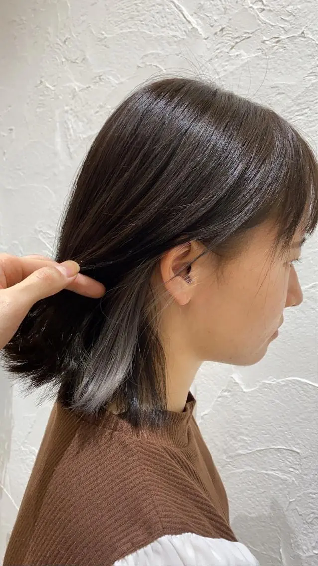 ショート カラー 透明感カラー インナーカラー 堀 大輔のヘアスタイル