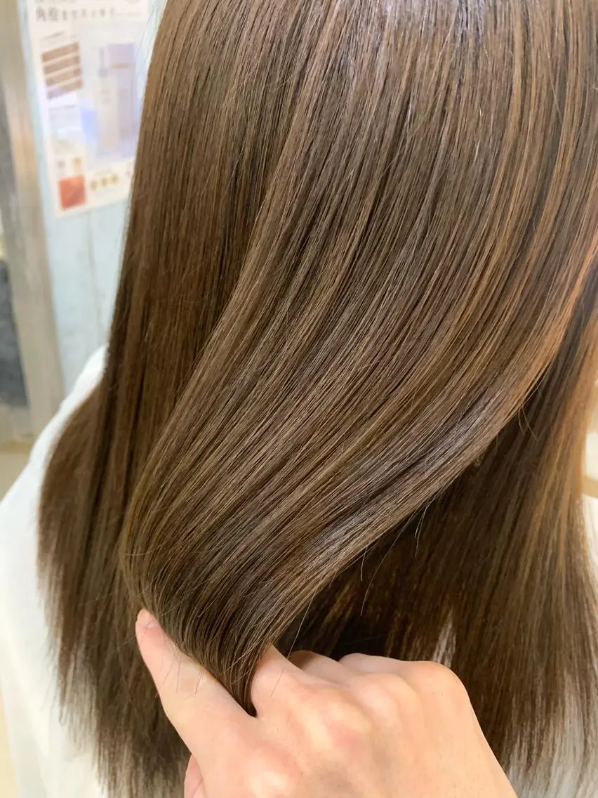セミロング カラー トリートメント 🤎ベージュカラー/ 髪質改善/山岸🤎のヘアスタイル