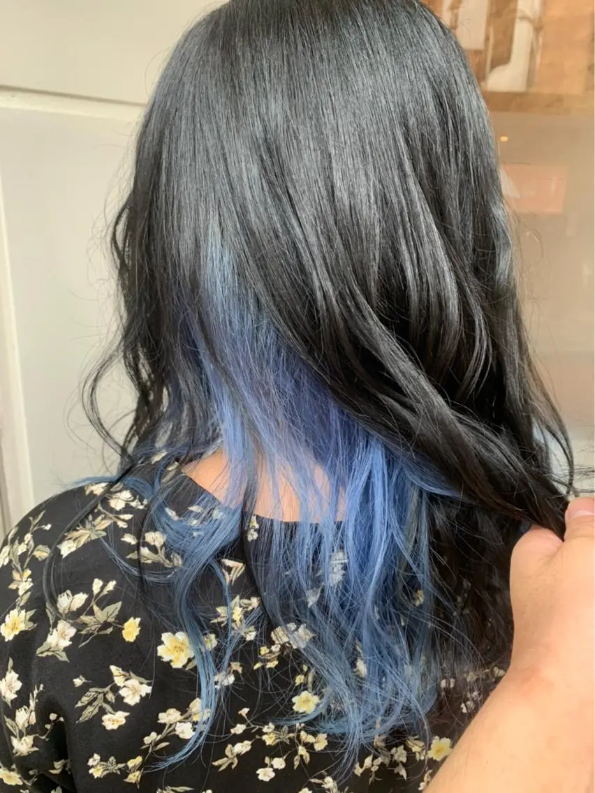 セミロング カラー ブルーカラー 🫟Blanco🫟 Color&Careのヘアスタイル