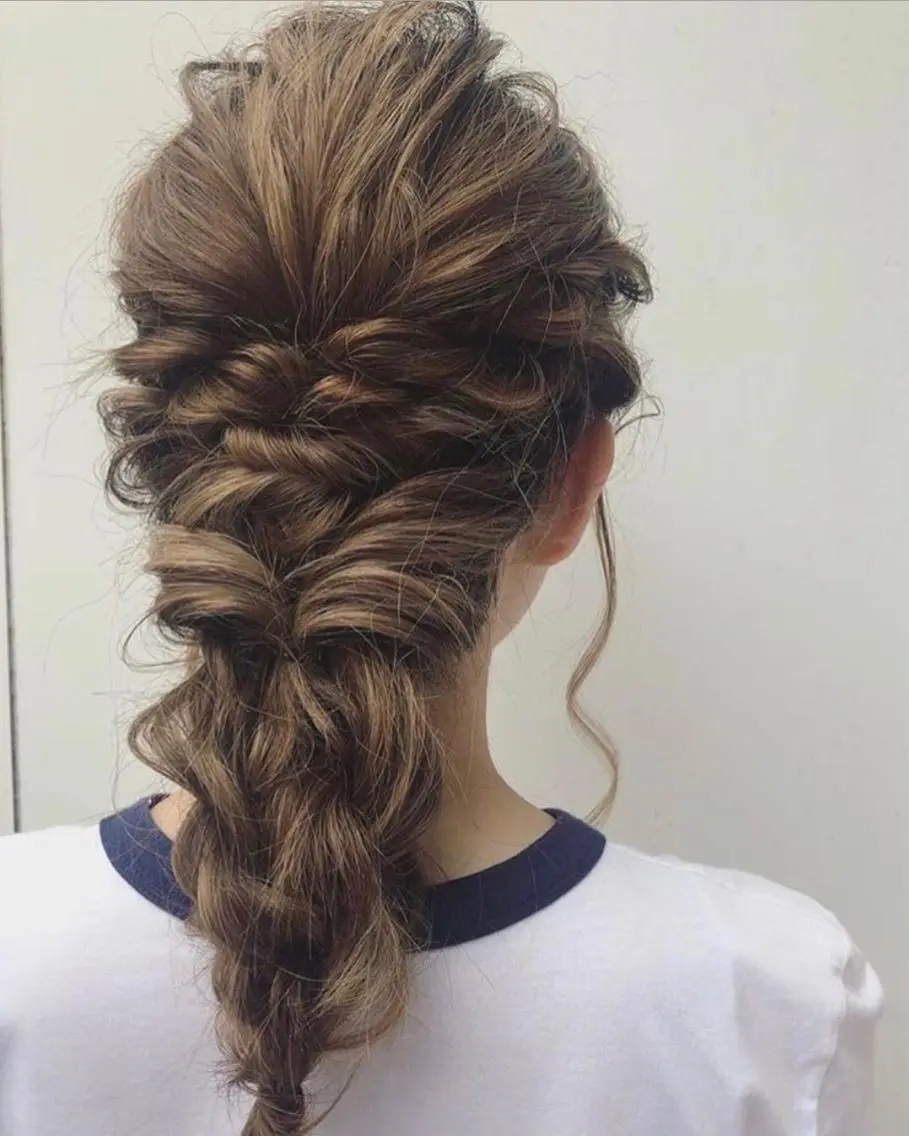 セミロング カラー ヘアアレンジ ヘアセット 佐藤 花帆のヘアスタイル