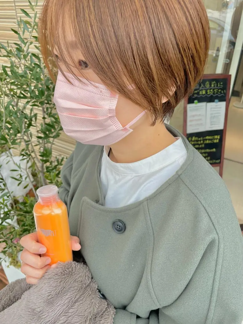 ショート カラー ショートボブ ボブ ショートヘア 鶴岡で縮毛矯正なら お任せ！ハヤシナオミのヘアスタイル