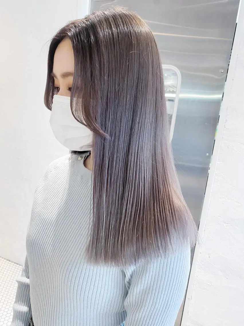 セミロング カラー ヘアアレンジ パーマ グレージュ ラベンダーカラー ラベンダーグレージュ ラベンダーグレー カット ヘアカラー トリートメント ITbyALBUM 浦和店のヘアスタイル