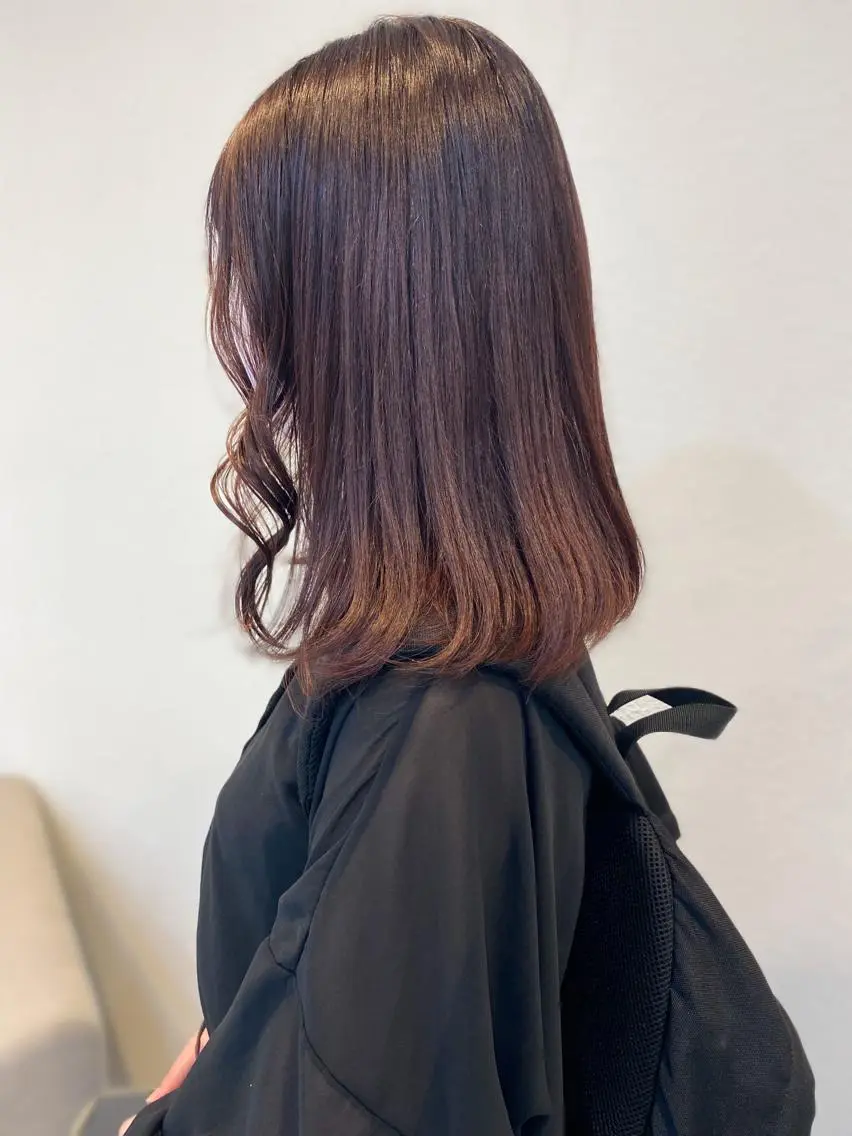 ミディアム カラー ブラウンカラー ピンクカラー ピンクブラウン 🌼透明感艶カラー オリーブ🌼河村咲のヘアスタイル