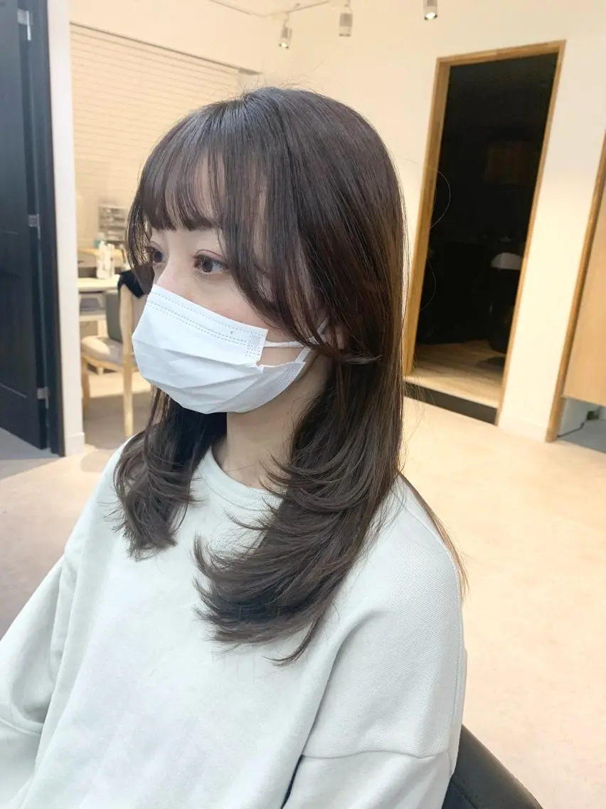 ロング カラー パーマ ヘアアレンジ メンズ キッズ ネイル マツエク・マツパ アイブロウ カット ヘアカラー 似合せレイヤー/ 柔らか透明感カラーのヘアスタイル
