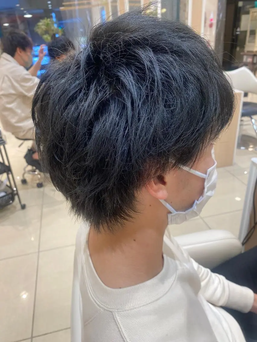 ショート カラー パーマ メンズ 🩵波巻き/ツイスパ HARU💎のヘアスタイル