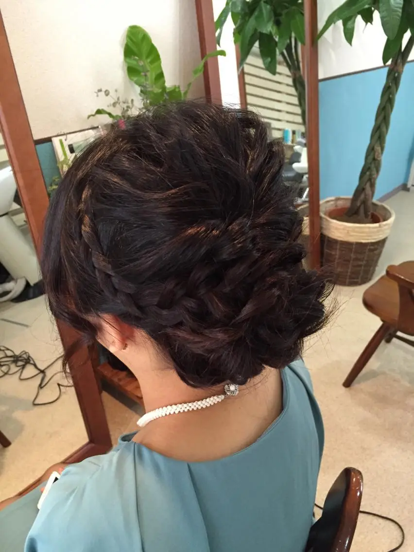 ミディアム セミロング ロング パーマ ヘアアレンジ メンズ 早朝✨ヘアセット 着付け/清水玲歌のヘアスタイル