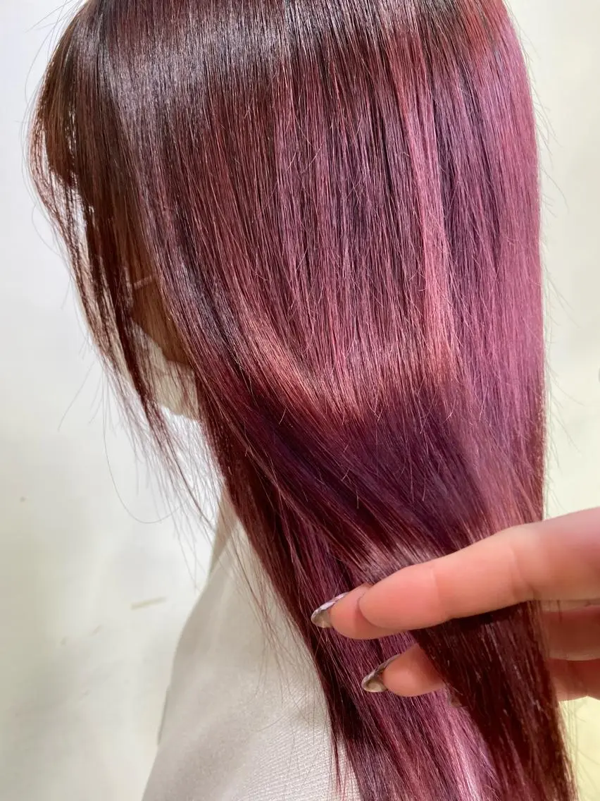 ロング カラー ヘアアレンジ ブリーチ TSUNA 🌙 Lim 五反田のマツエク・マツパデザイン