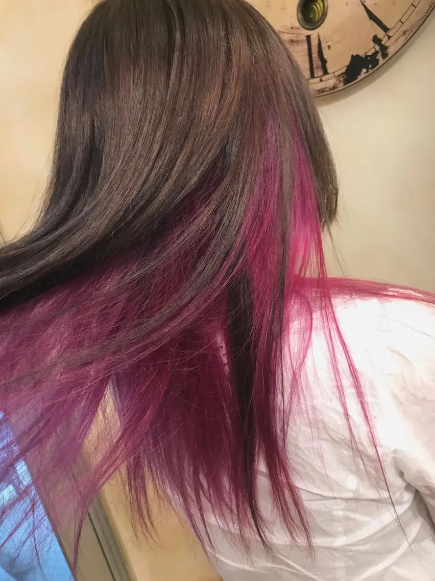 ロング カラー 岩谷/ブリーチ 🪽透明感カラーのヘアスタイル
