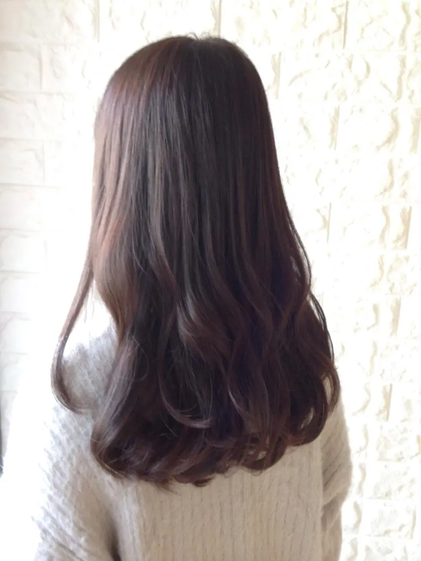 セミロング 髪質改善縮毛矯正 美容師✂️山崎竜二のヘアスタイル