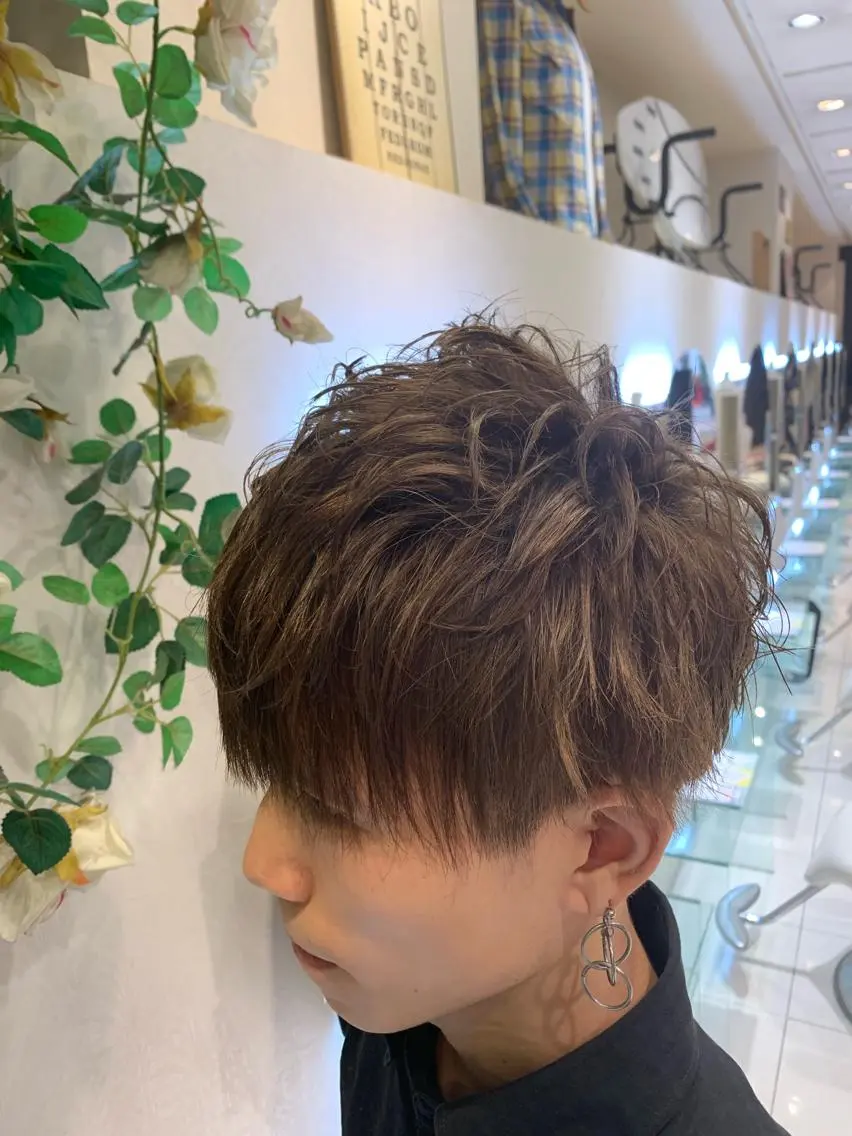 ショート カラー メンズ 韓国風特化 池田一之のヘアスタイル