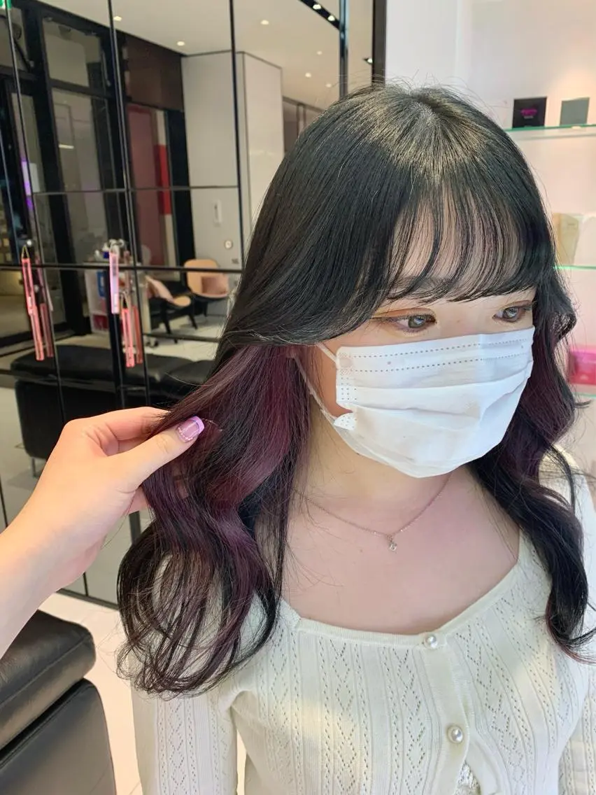 カラー 🎀透明感カラー 韓国ヘア🎀mahoのヘアスタイル