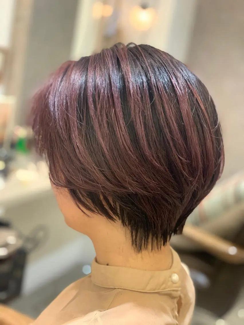 ショート カット ヘアカラー トリートメント ショート／透明感 カラー加治竜汰💡のヘアスタイル
