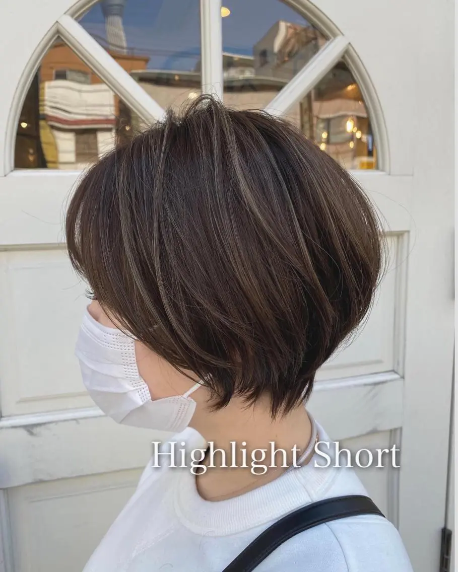 ショート カット ヘアカラー トリートメント 🇰🇷韓国レイヤー 錦糸町【北山謙三】のヘアスタイル